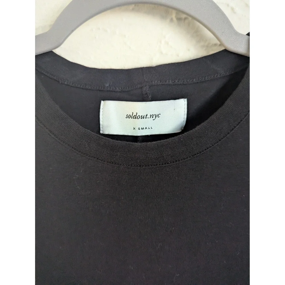 Soldout NYC Perfect Tee Dress size XS Black Maxi Minimalist Capsule - Picture 5 of 5